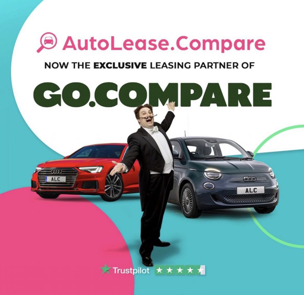 Graphic showing partnership with GoCompare